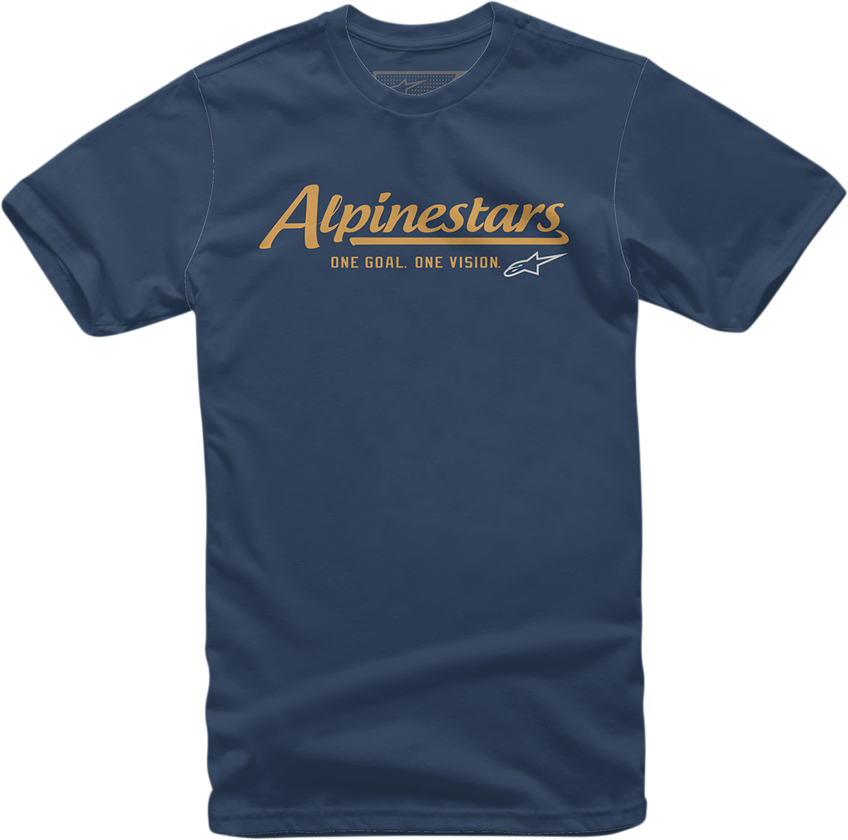 Navy Bill's Exhausts Alpinstars Capability T-Shirt in 2XL with front graphic design, casual fit, and soft cotton fabric.