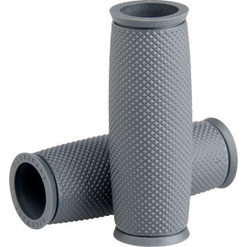Gray BILTWELL Alumicore 1-inch Recoil grip sleeves for motorcycle handlebars, featuring a durable, textured design.