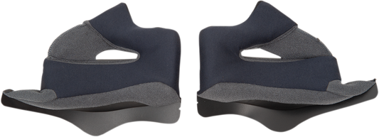 Z1R Jackal cheek pads for XS helmets, 35mm thick, showing the comfortable padding and helmet interior attachment points.