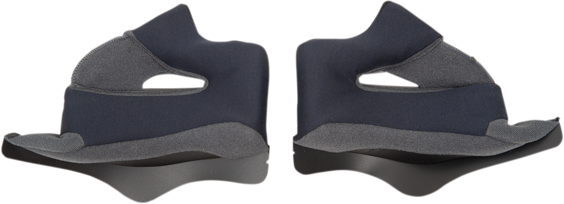Z1R Jackal Cheek Pads XL 25mm for motorcycle helmet, side view showing padding and attachment areas.