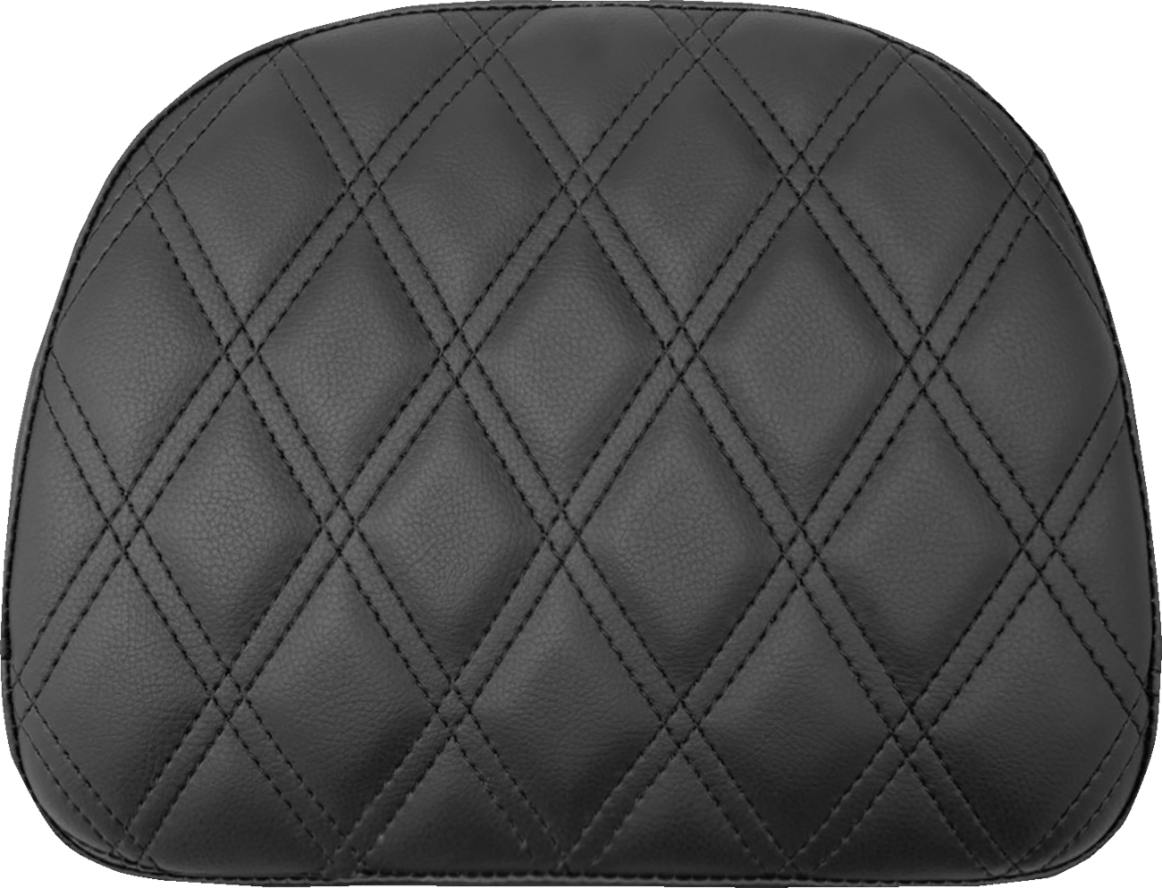 Black SADDLEMEN Touring Sissy Bar Pad with lattice stitch, designed for Indian motorcycles 2014-2022, seats accessory.