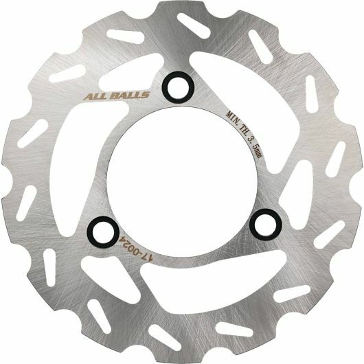 All Balls 18-0024 brake rotor made of precision-ground, corrosion-resistant 420 stainless steel with detailed surface texture.
