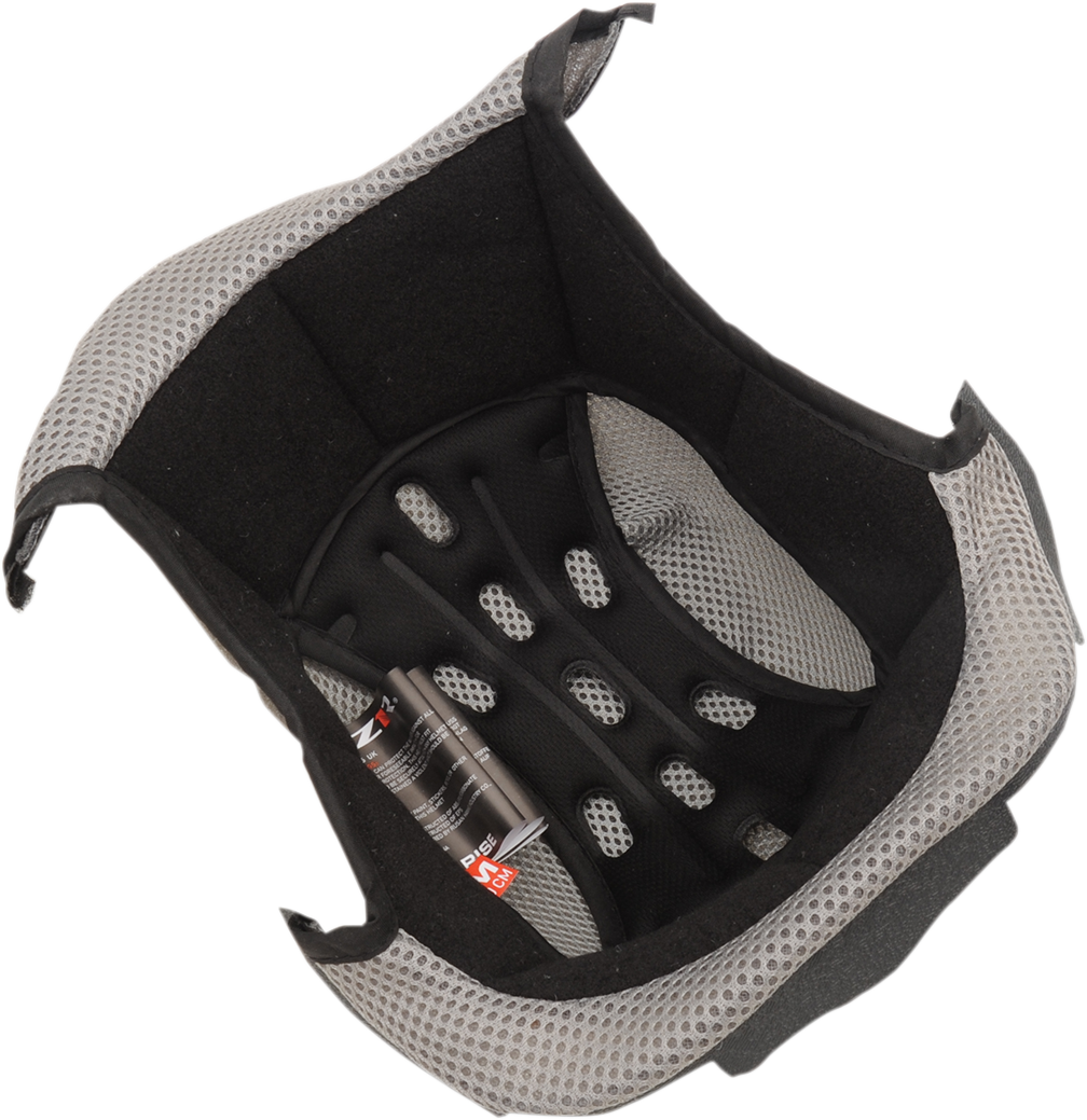 Black Z1R Youth Rise Liner for Ascend helmets, medium size, shown inside the helmet for a secure fit and comfort.