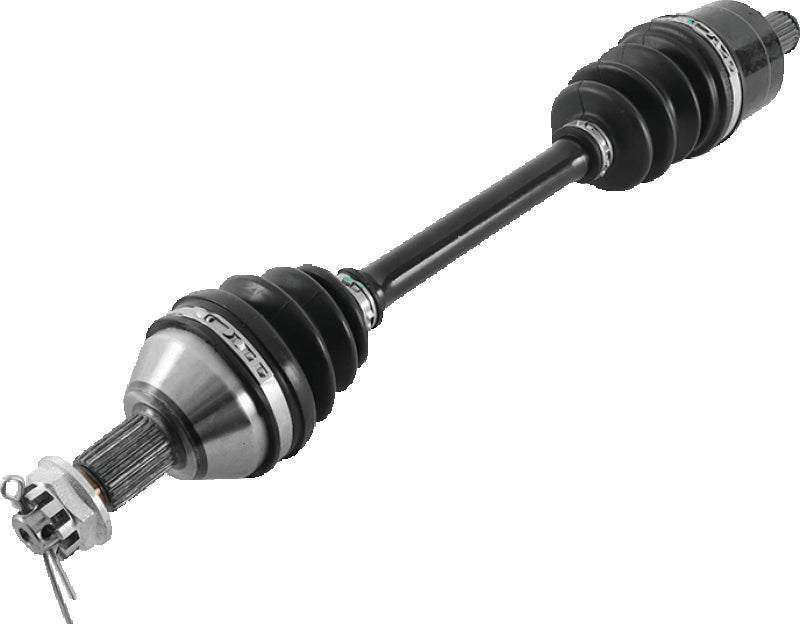 QuadBoss rear left rugged axle for Honda TRX420FA FourTrax Rancher 4x4 AT IRS, part number 609164, with metal construction and detailed components.
