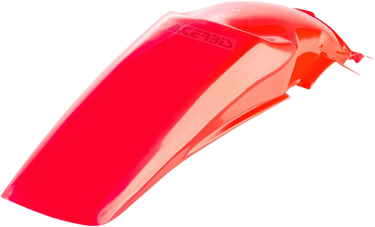 Acerbis red rear fender for motorcycles, body part with brand logo visible, designed for durability and style.