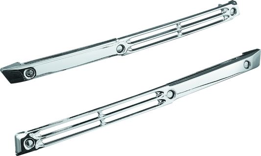 Chrome Kuryakyn fairing side molding trim for 1988-2000 Honda GL1500 Gold Wing motorcycle, shown installed on the bike.