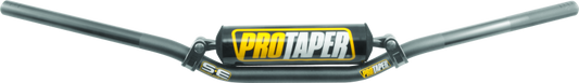 ProTaper SE Carmichael Handlebar in platinum gray, a durable motocross handlebar with ergonomic design and branding details.