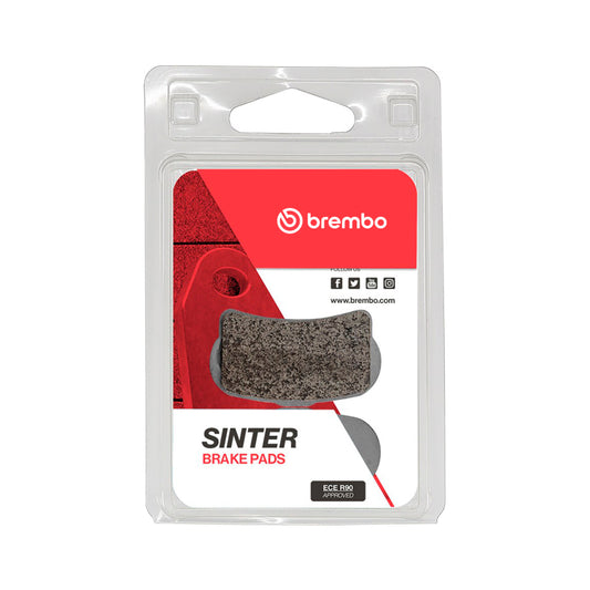 Brembo OE Powersports front sintered brake pad for Gas Gas TXT Pro Racing 125cc motorcycle, showing the brake pad's surface and shape.