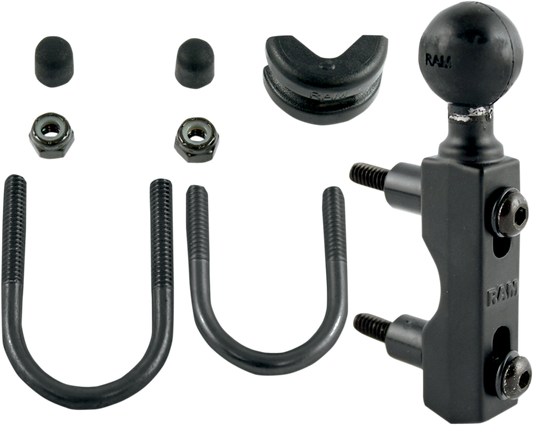 Bill's Exhausts RAM MOUNTS Ball Mount for motorcycle handlebar, brake, or clutch base, engine accessory with robust design.
