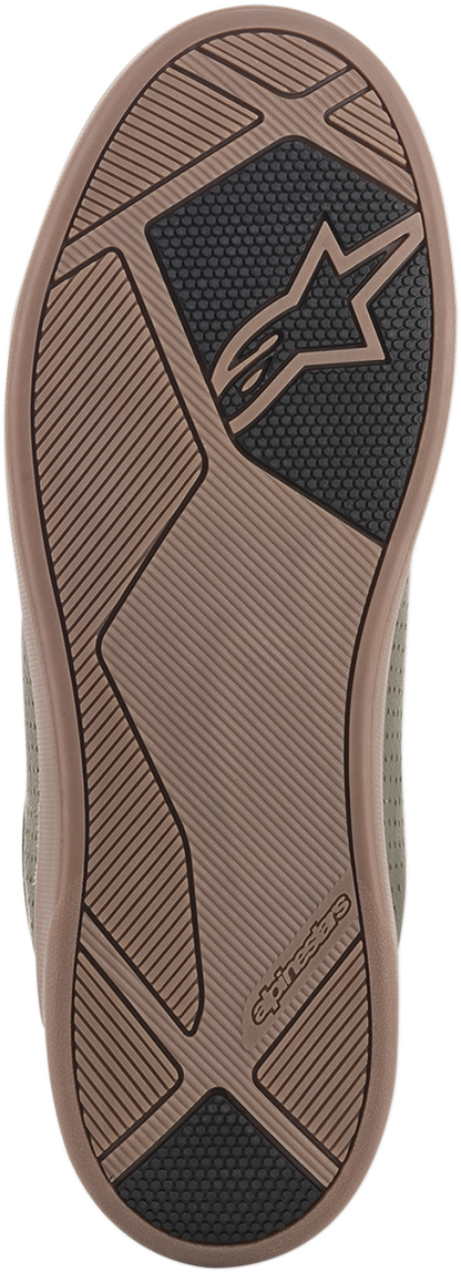 Alpinestars Jam Air shoes in military green, US size 10, featuring breathable mesh and sporty design for active wear.