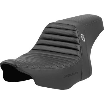 Bill's Exhausts SADDLEMEN Pro Series SDC Performance Seat with Tuck-n-Roll design for FLH/FLT motorcycles without backrest