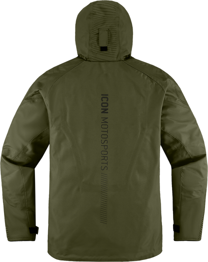 Bill's Exhausts ICON PDX3™ Jacket in olive, XL, shown with front view, featuring durable fabric and stylish design.