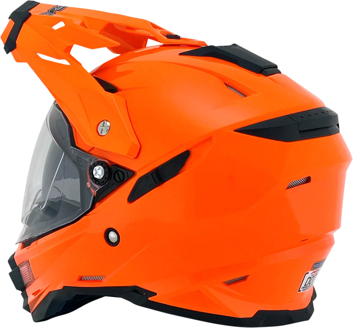 Bill's Exhausts AFX FX-41DS safety orange helmet in XL size, featuring a sleek design and secure chin strap.