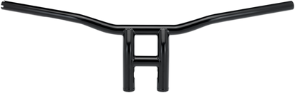 BILTWELL Tyson XL pullback motorcycle handlebars in black, 8-inch width, designed by Bill's Exhausts for cruiser bikes.