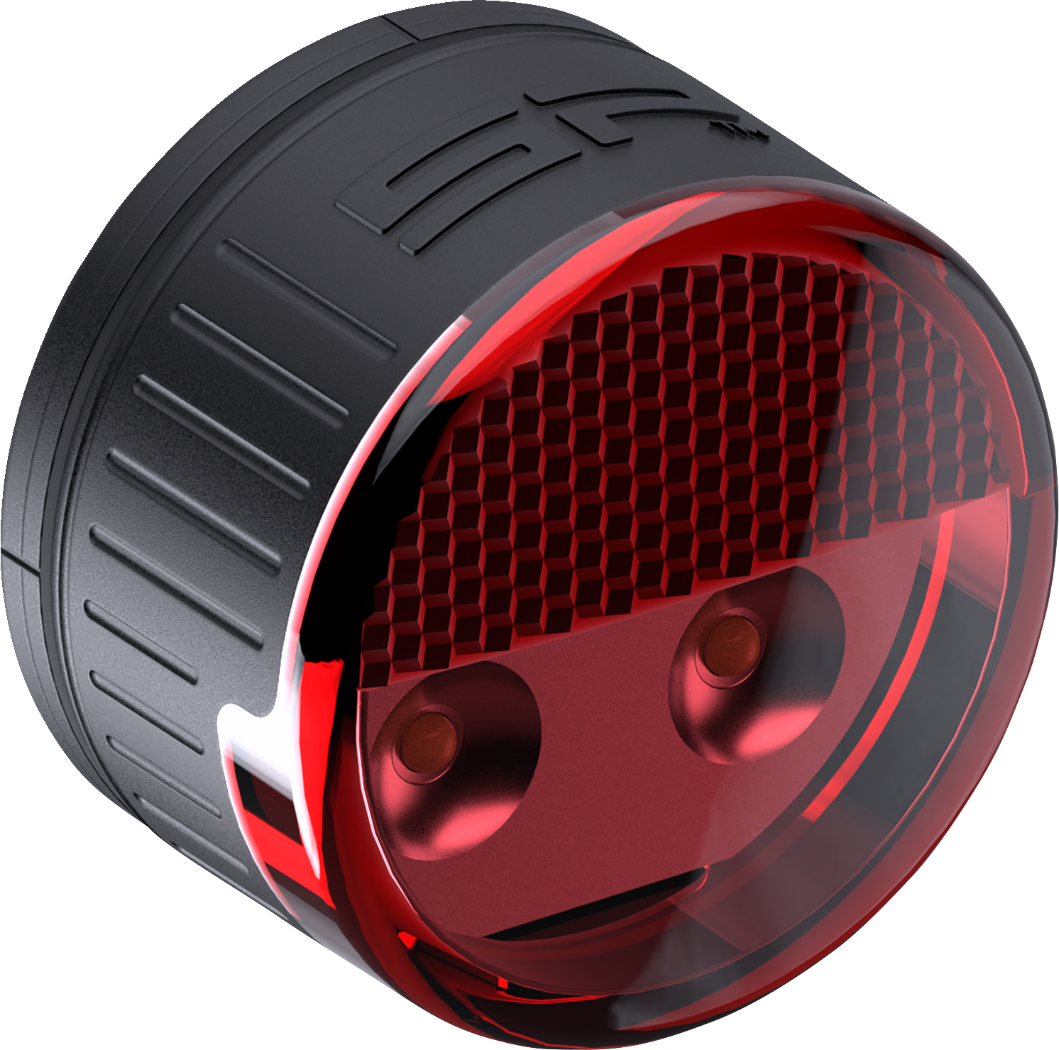 Bill's Exhausts SP CONNECT All-Round LED Safety Light in red emitting 100 lumens, designed for phone safety and visibility.