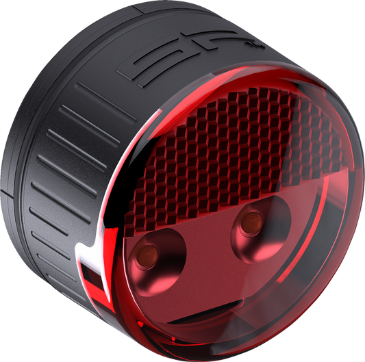 Bill's Exhausts SP CONNECT All-Round LED Safety Light in red emitting 100 lumens, designed for phone safety and visibility.