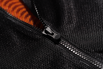 Black ICON Mesh AF™ Jacket by Bill's Exhausts, medium size, shown with mesh fabric and stylish design.