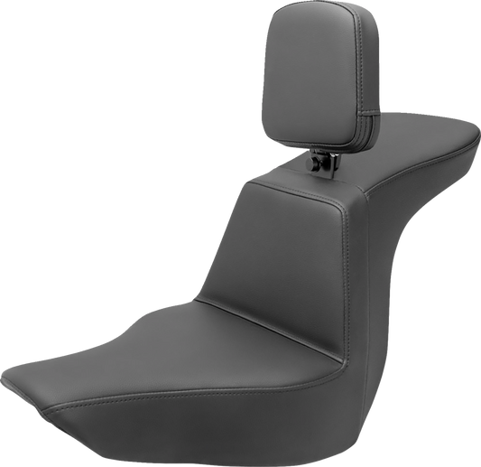 SADDLEMEN Tour Step Up Seat - Rider Backrest - Plain - FLSB/FXLR '18-'22 818-29-194BR - Howling Moto