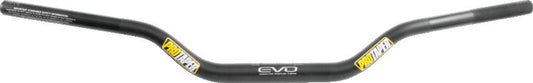 ProTaper Contour Carmichael Handlebar in jet black, designed for motocross bikes, featuring ergonomic contours and durable construction.