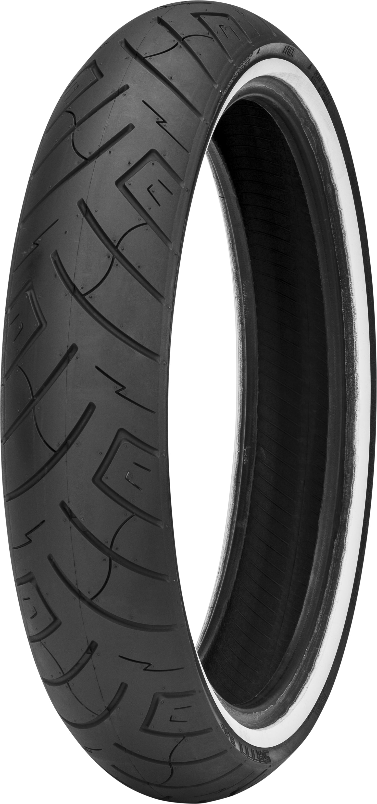 Shinko Tire 777 Cruiser HD front 100/90-19 for V-twin and metric cruisers, showing tread pattern on a motorcycle wheel.