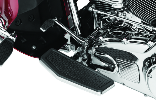 Chrome Kuryakyn Hex Shift Peg for motorcycles with durable aluminum construction, traction rubber, and adjustable angle.