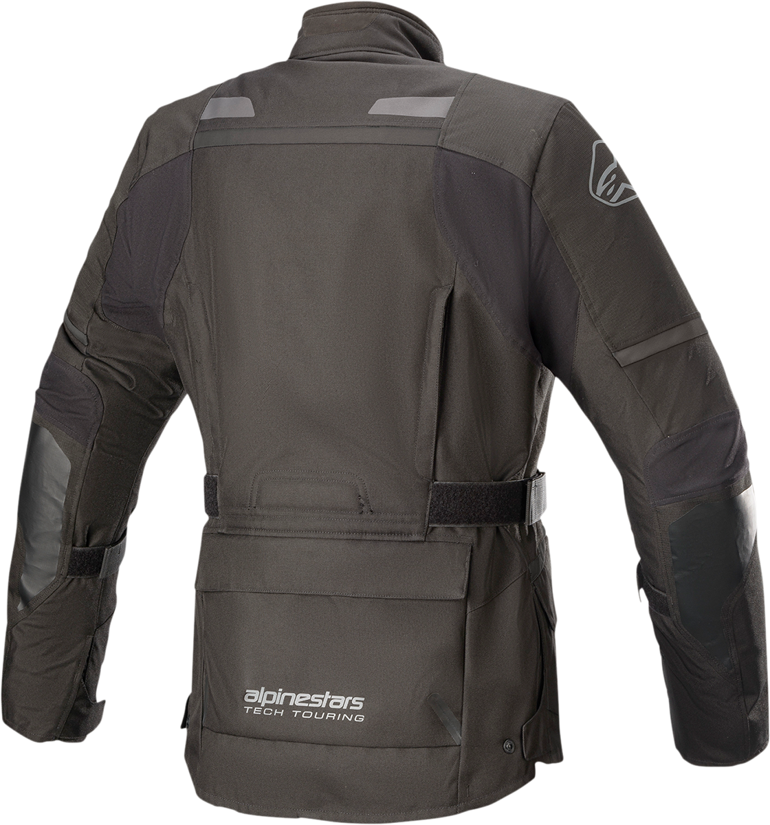 Black and gray Alpinestars Stella Andes v3 motorcycle jacket in medium, with protective padding and stylish design.