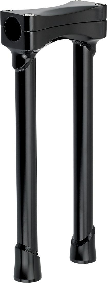Black BILTWELL Murdock oversized 12-inch handlebar risers for motorcycles, designed for enhanced riding comfort and style.
