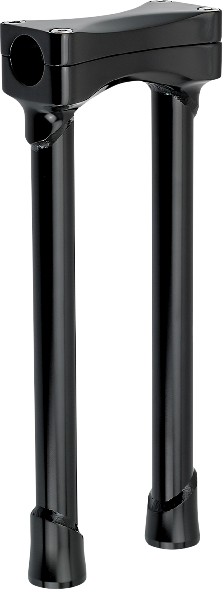 Black BILTWELL Murdock oversized 12-inch handlebar risers for motorcycles, designed for enhanced riding comfort and style.