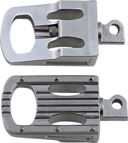 Polished BILTWELL Punisher Footpeg Classic made from 7005 aluminum, designed for motorcycle body customization.