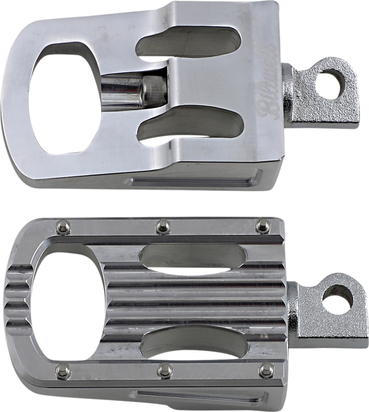 Polished BILTWELL Punisher Footpeg Classic made from 7005 aluminum, designed for motorcycle body customization.