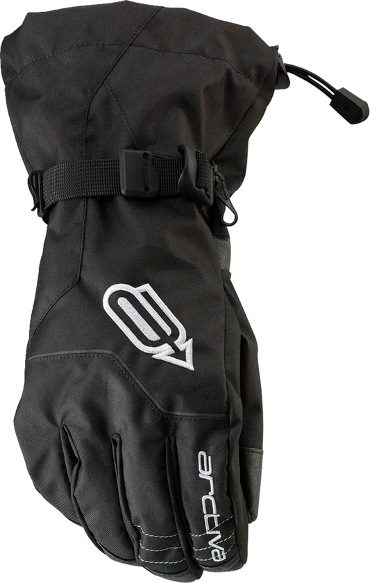 Bill's Exhausts ARCTIVA Pivot Gloves in black and white, 3XL size, showing the durable fabric and sporty design.