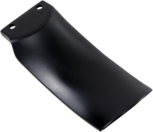 Black Acerbis mud flap for motorcycle, body part with mounting brackets, designed to protect and enhance bike’s rear wheel area.