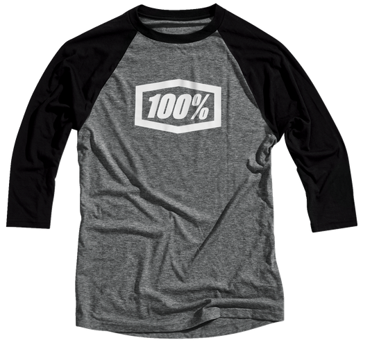 100% Tech Icon 3/4 Sleeve T-Shirt - Black - XL 20012-00003 - Howling Moto