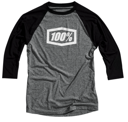 100% Tech Icon 3/4 Sleeve T-Shirt - Black - Large 20012-00002 - Howling Moto