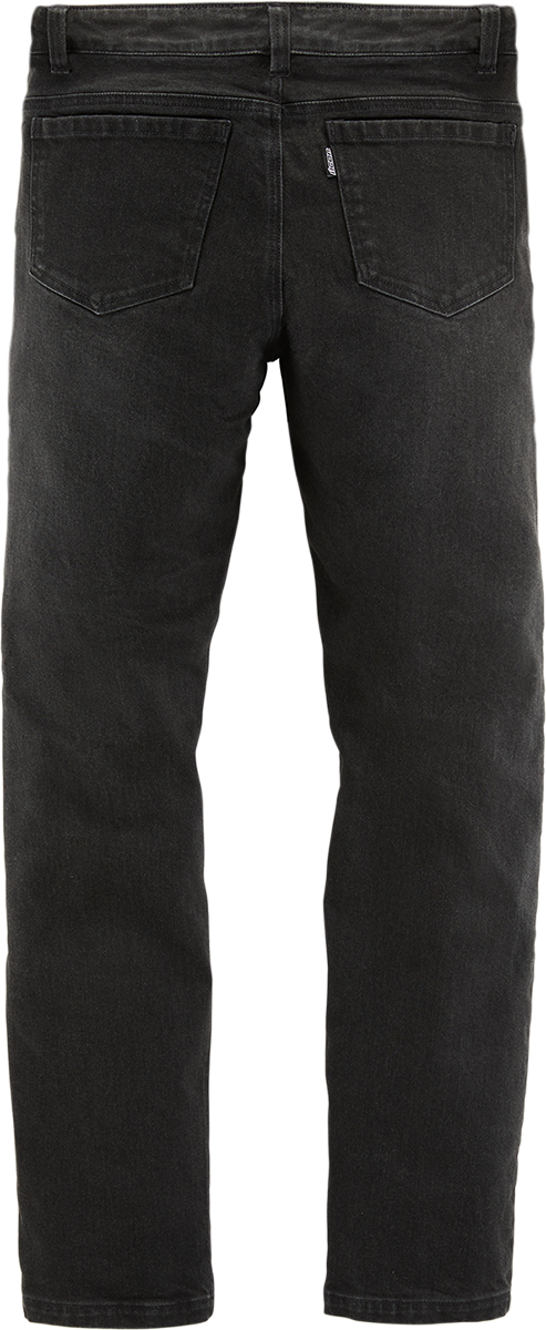 Bill's Exhausts ICON Uparmor™ Black Jean, size 32, showing the slim-fit design with classic five-pocket styling and durable denim fabric.
