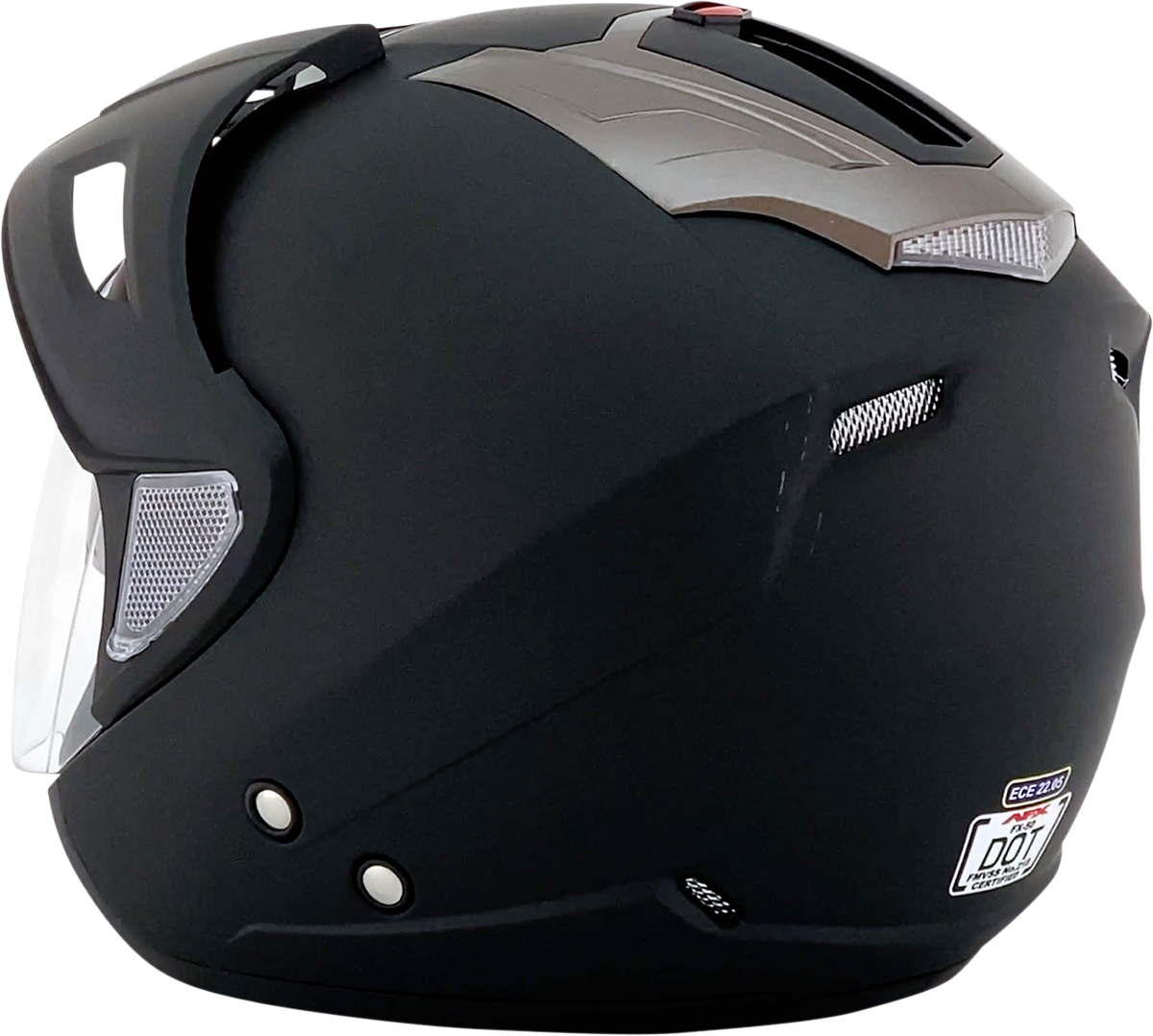 Bill's Exhausts AFX FX-50 helmet in matte black, 2XL size, showing a sleek motorcycle helmet with smooth matte finish.