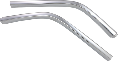 Chrome upper fairing trim for engine by Bill's Exhausts, shown on a motorcycle with reflective chrome finish.