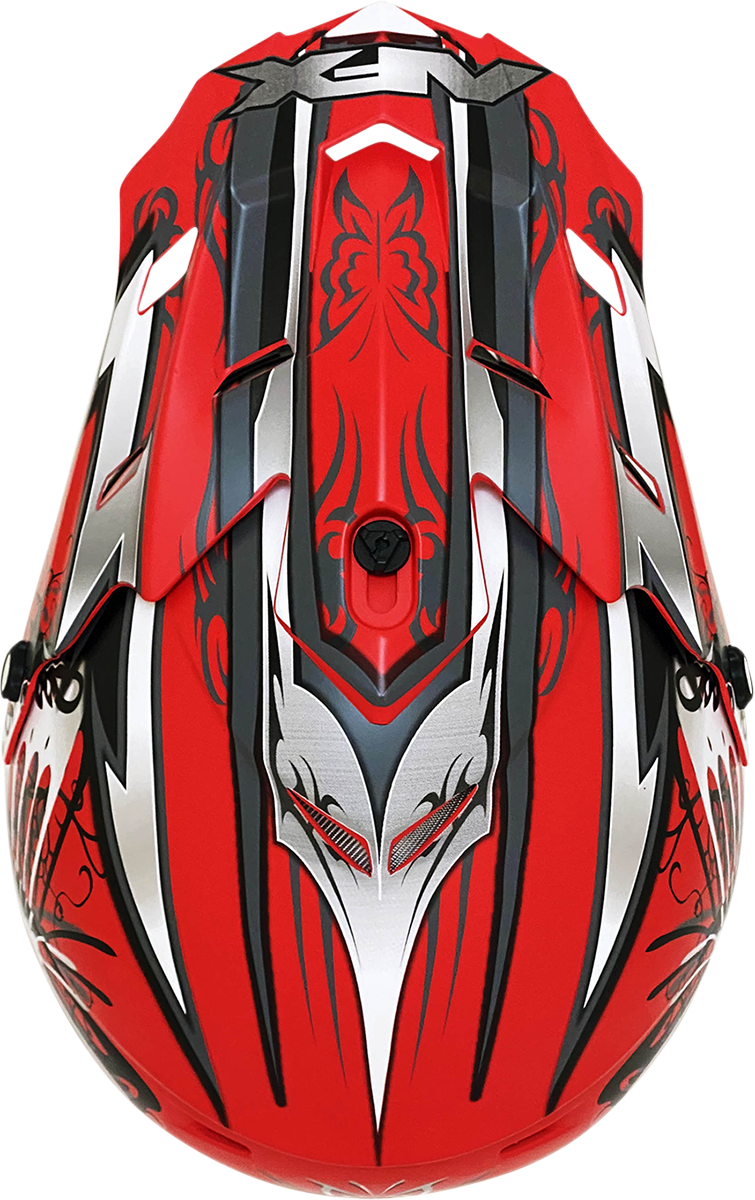 Bill's Exhausts AFX FX-17 Butterfly Helmet in matte Ferrari red, large size, with sleek aerodynamic design and clear visor.