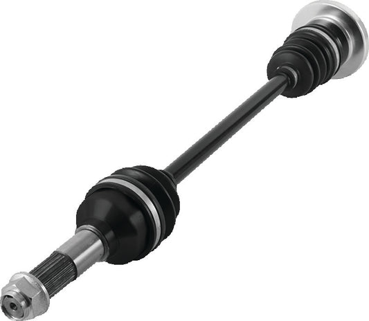 QuadBoss rear right rugged axle for Yamaha YXR700F Rhino 700 FI, showing the durable metal construction and mounting points.
