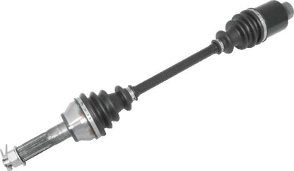 QuadBoss replacement axle for Polaris Ranger 6x6 700/800 series, part #609457, showing the durable axle with metal components.