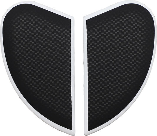 White ICON Airform™ Side Plates for Resurgent helmet, helmet parts by Bill's Exhausts, shown in the product image.