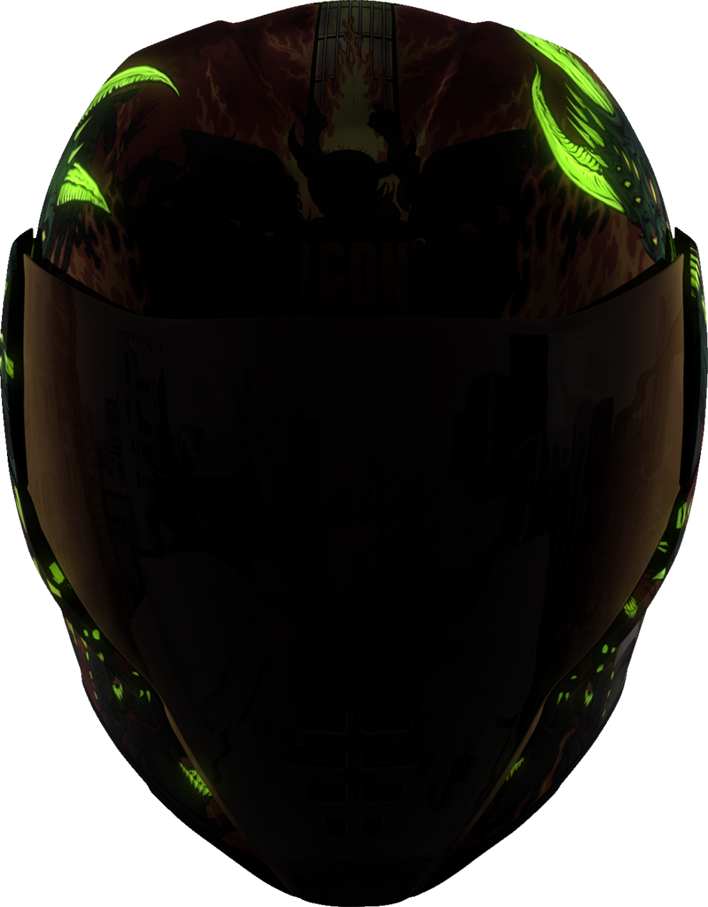 Red ICON Airflite™ Helmet with MIPS® system in medium size, featuring aerodynamic design and bold graphics.