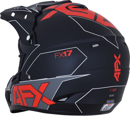 Bill's Exhausts AFX FX-17 helmet in matte black and red, medium size, featuring a sleek aerodynamic design and ventilation slots.