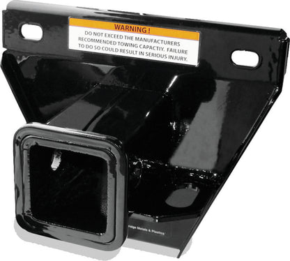 QuadBoss 2-inch ATV rear receiver hitch installed on Yamaha YFM550 Grizzly and YFM700K Kodiak for off-road towing.