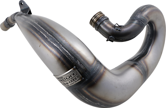 PRO CIRCUIT Works Pipe motorcycle exhaust with bare metal finish, designed for enhanced performance and sleek appearance.