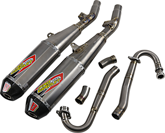 Pro Circuit TI-6 exhaust system for off-road and racing motorcycles, shown in the image with sleek metallic finish and branding.