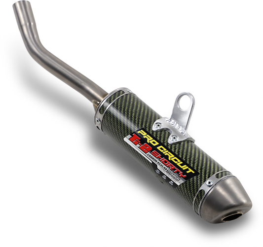 Pro Circuit Ti-2 Silencer lightweight performance exhaust for closed-course racing, shown in black with sleek design