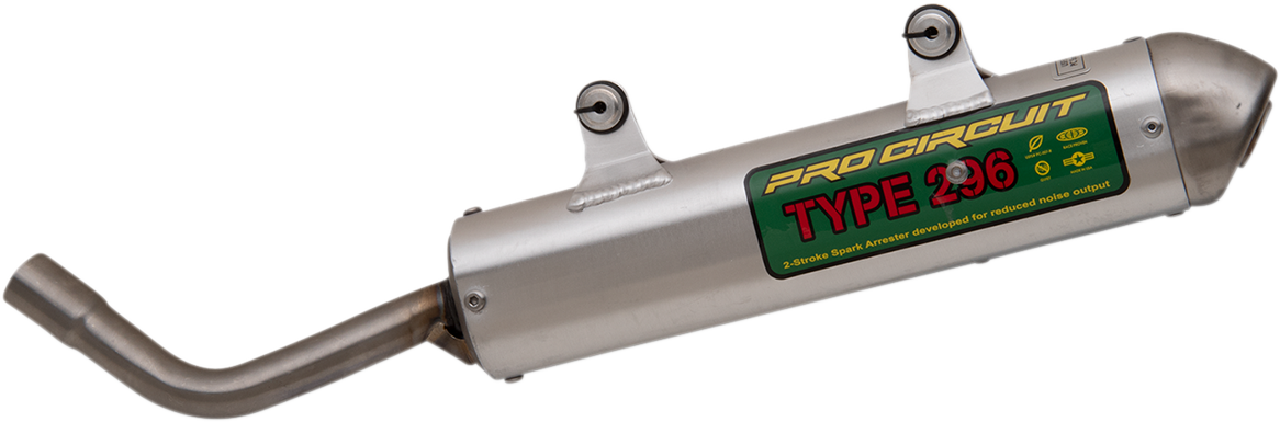 Pro Circuit 296 spark arrestor for motorcycle exhaust, designed to reduce noise in sensitive riding areas.