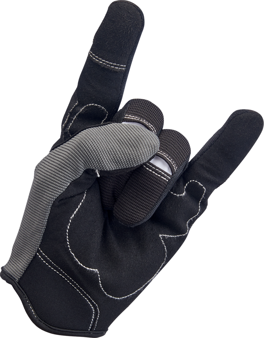 Gray and black BILTWELL Moto Gloves, small size, durable motorcycle riding gloves with reinforced palms and adjustable wrist straps.