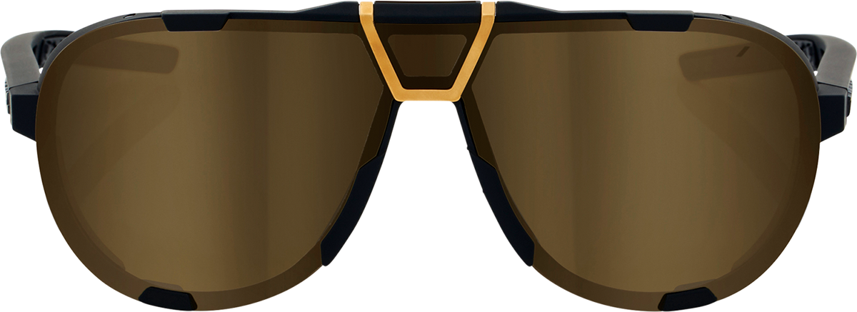 100% Westcraft Sunglasses - Soft Tact Black - Soft Gold Mirror 61046-258-01 - Howling Moto